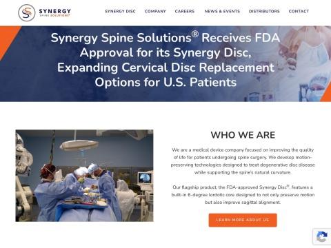 Synergy Spine | Cervical Disc Manufacturer ＆ Motion Solutions